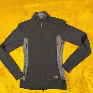 The North Face VaporWick Jacket Womens S Black Grey Floral Sporty Retro